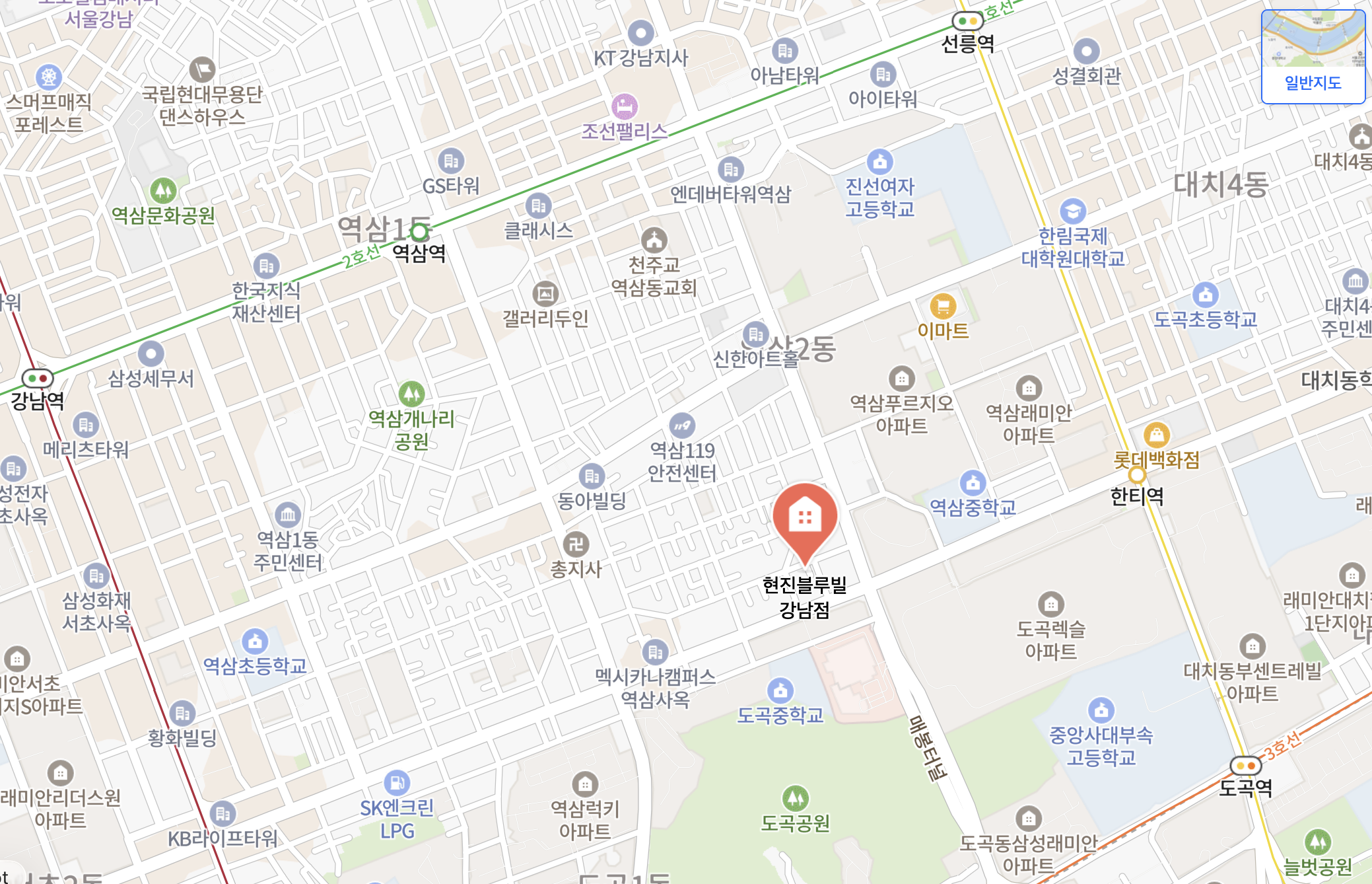 현진블루빌 강남점 네이버 지도